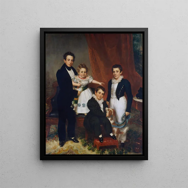 Børnene Knapp - Samuel Lovett Waldo — indrammet kunstværk på væggen