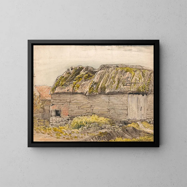 et lade med mossetag i Shoreham - Samuel Palmer — indrammet kunstværk på væggen
