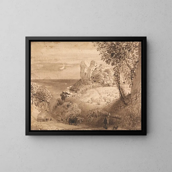 En pastoral scene - Samuel Palmer — indrammet kunstværk på væggen