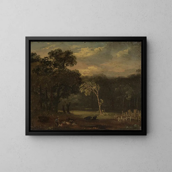 Croquis efter naturen i Sion-parken - Samuel Palmer — indrammet kunstværk på væggen