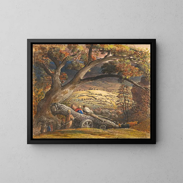 Le chariot de bois - Samuel Palmer — indrammet kunstværk på væggen