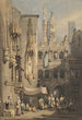 En gade i Brugge - Samuel Prout — visning af kunstværket