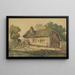 Ruisseau og sommerhus - Samuel Prout — indrammet kunstværk på væggen