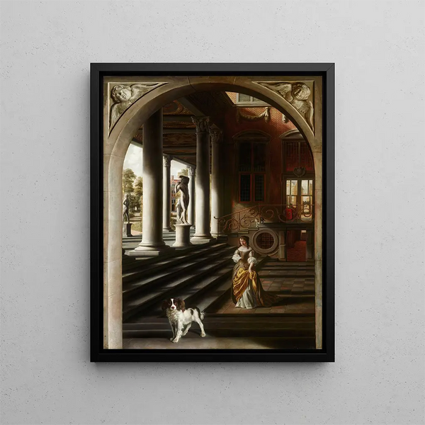 Samuel van Hoogstraten - Perspective View with a Woman Reading a Letter.webp