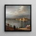 San Cristoforo, San Michele og Murano fra Fondamenta Nuove i Venedig - Canaletto — indrammet kunstværk på væggen