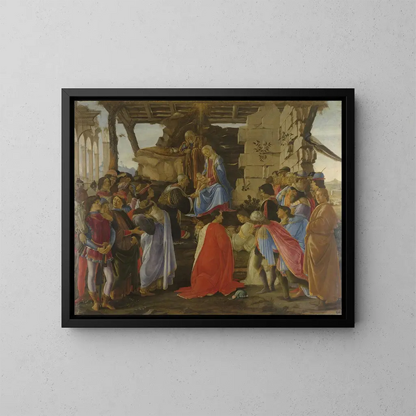 Adoration des Mages - Sandro Botticelli — indrammet kunstværk på væggen