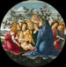 La Madone adorant den lille Jesus med fem engle - Sandro Botticelli — visning af kunstværket