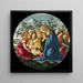 La Madone adorant den lille Jesus med fem engle - Sandro Botticelli — indrammet kunstværk på væggen