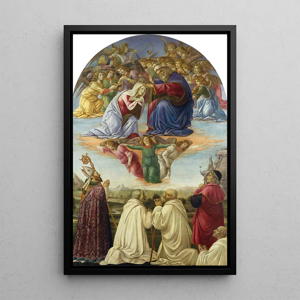 Le Couronnement de la Vierge - Sandro Botticelli — indrammet kunstværk på væggen