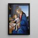 La Vierge à l'Enfant, La Madone du livre - Sandro Botticelli — indrammet kunstværk på væggen