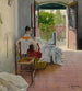 La couturière Sitges - Santiago Rusiol — visning af kunstværket