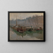 Bateaux sur la Seine - Santiago Rusiñol — indrammet kunstværk på væggen