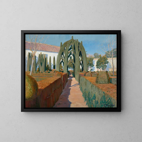 Le Jardin de la Danseuse Granada - Santiago Rusiñol — indrammet kunstværk på væggen