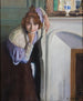 Pige der griner - Santiago Rusiñol — visning af kunstværket