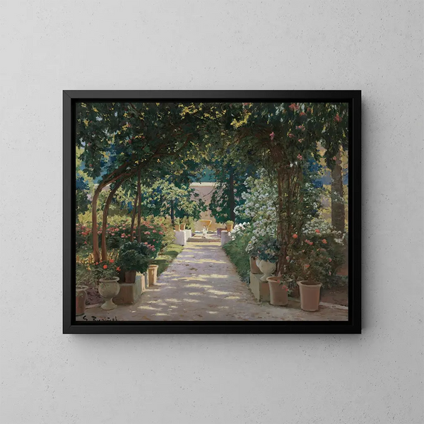 Pati de Jtiva - Santiago Rusiñol — indrammet kunstværk på væggen
