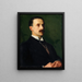 Portræt af Sir Hugh Lane 1865-1915 Direktør for National Gallery of Ireland 1914-1915 - Sarah Cecilia Harrison — indrammet kunstværk på væggen