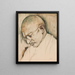 Gandhi - Sarkis Katchadourian — indrammet kunstværk på væggen