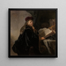 Savant i sit studie - Rembrandt van Rijn — indrammet kunstværk på væggen