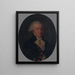 Portræt af Denis Le Roy, kongens veterinær hos Louis XVI - Sébastien Le Roy — indrammet kunstværk på væggen
