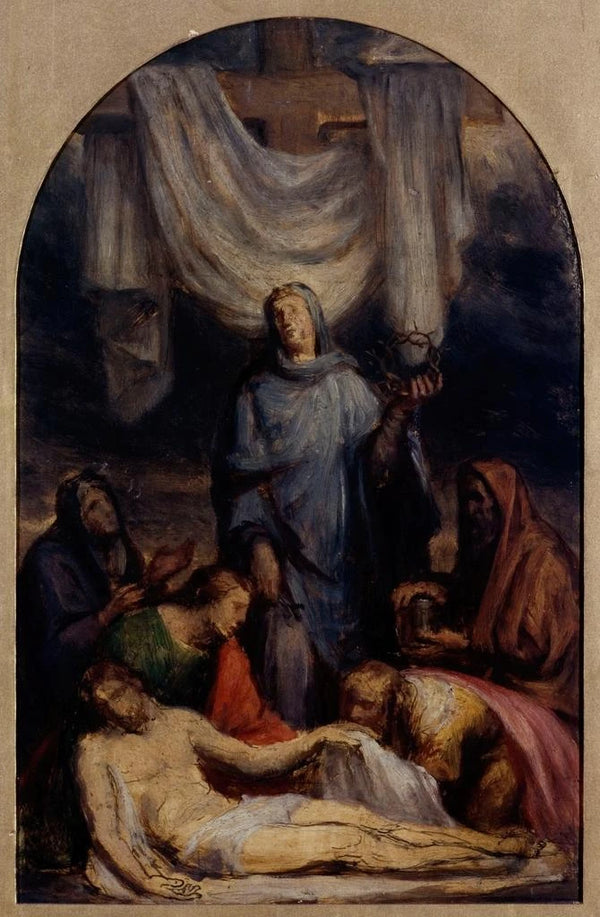 Le Christ descendu de la Croix - Sébastien Melchior Cornu — indrammet kunstværk på væggen