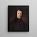 Portrait af Edgar Quinet 1803-1875 litterat og politiker - Sébastien Melchior Cornu — indrammet kunstværk på væggen