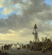 iscenesætning nær et observationsstårn i træ - Jan van Goyen — visning af kunstværket