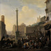 Scène de marché romaine - Johannes Lingelbach — visning af kunstværket