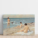 Reproduktion af maleriet af strandscene med kvinder, der bader - Paul Fischer
