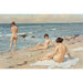 Reproduktion af maleriet af strandscene med kvinder, der bader - Paul Fischer