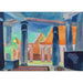Reproduktion af maleriet Scenografi til objektet Cleopatra - Robert Delaunay