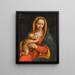 Madonna med barnet - Leonardo da Vinci-skolen — indrammet kunstværk på væggen