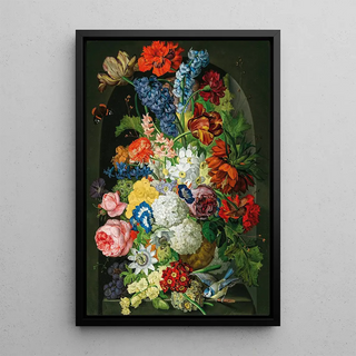 Sebastian Wegmayr - Blumenstck mit Schmetterling und Blaumeise.webp