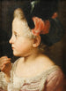 Portrait af en ung pige, der holder en maske - Sebastiano Ceccarini — visning af kunstværket