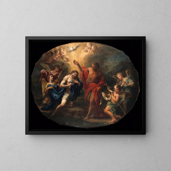Le Baptême du Christ - Sebastiano Conca — indrammet kunstværk på væggen