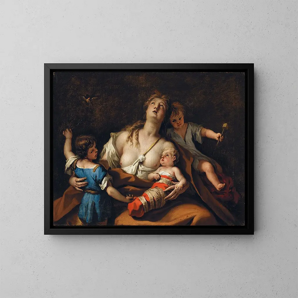 Charité - Sebastiano Ricci — indrammet kunstværk på væggen