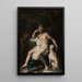 Diane og hendes hund - Sebastiano Ricci — indrammet kunstværk på væggen