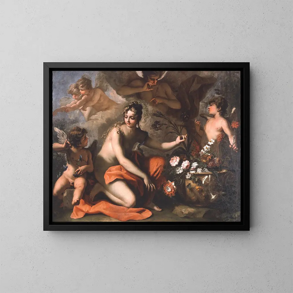 Flore - Sebastiano Ricci — indrammet kunstværk på væggen
