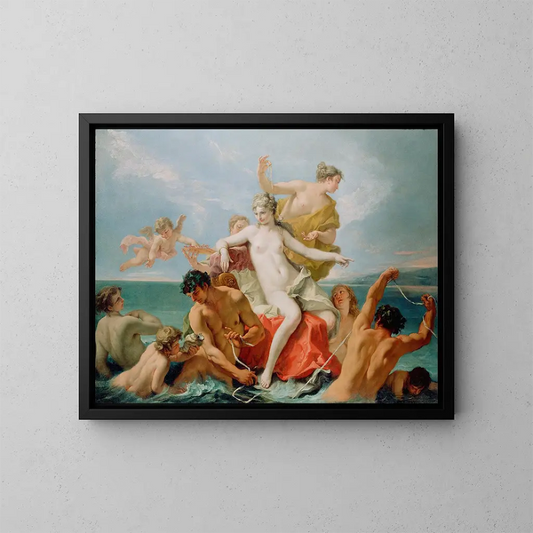 Triumf af Venus Marine - Sebastiano Ricci — indrammet kunstværk på væggen