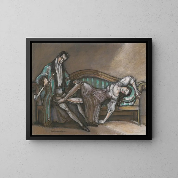 Amants - Sergey Yurievich Sudeikin — indrammet kunstværk på væggen