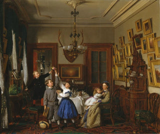 Seymour Joseph Guy - The Contest for the Bouquet The Family of Robert Gordon in Their New York DiningRoom.webp