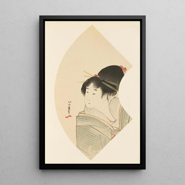 Udvalgte mesterværker fra Ukiyo-e Skolen Pl29 - Shinichi Tajima — indrammet kunstværk på væggen