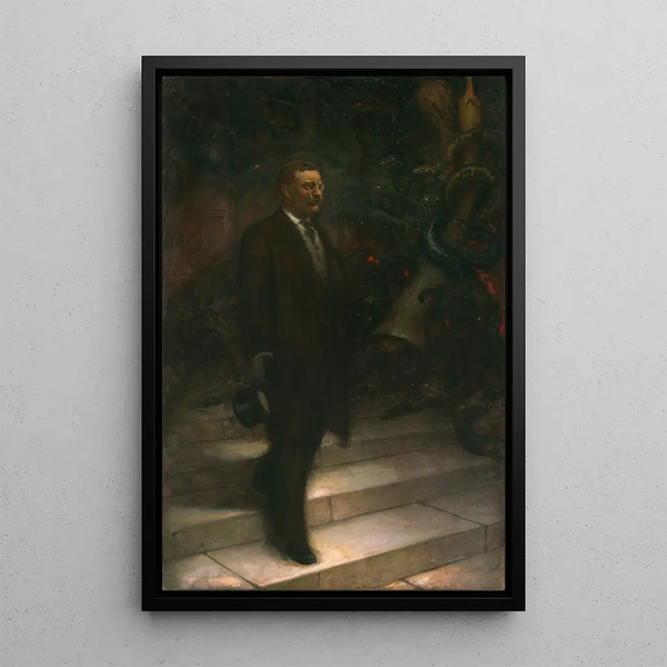 Theodore Roosevelt - Sigismund de Ivanowski — indrammet kunstværk på væggen
