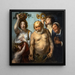 Silène og de fire årstider - Jacob Jordaens — indrammet kunstværk på væggen