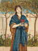 En præstinde for Diane, der tilbyder valmuer - Simeon Solomon — visning af kunstværket