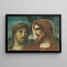 Christ og Sankt Josef af Arimatæa - Simeon Solomon — indrammet kunstværk på væggen