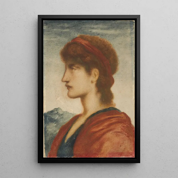 Tête - Simeon Solomon — indrammet kunstværk på væggen