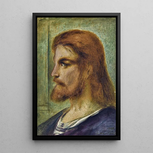 Tête du Christ - Simeon Solomon — indrammet kunstværk på væggen