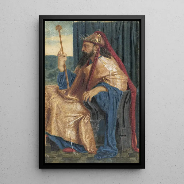 Kong Salomon - Simeon Solomon — indrammet kunstværk på væggen