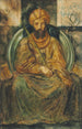 Kong Salomon, der dømmer - Simeon Solomon — visning af kunstværket