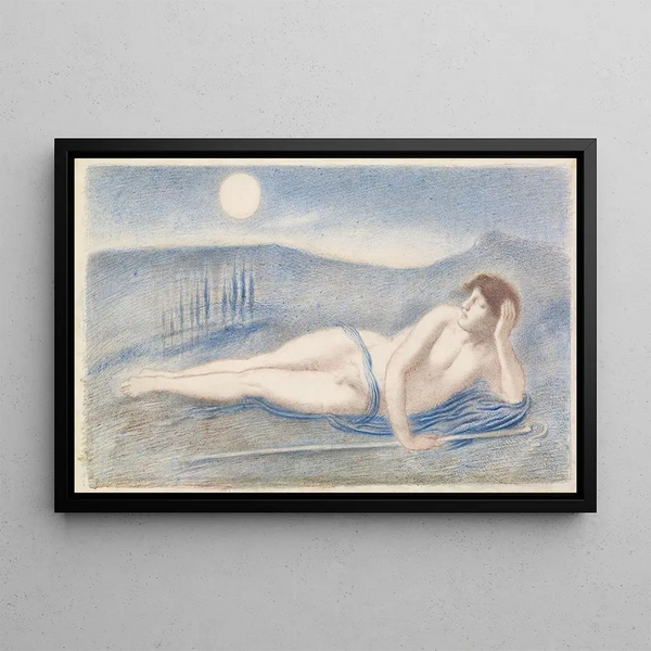 L'Endymion endormi - Simeon Solomon — indrammet kunstværk på væggen
